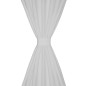 Vorhänge Gardinen aus Satin 2-teilig 140 x 245 cm Weiß Vorhänge Gardinen aus Satin 2-teilig 140 x 245 cm Weiß