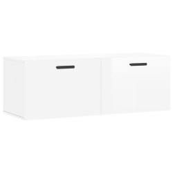 vidaXL Wandschrank Hochglanz-Weiß 100x36,5x35 cm Holzwerkstoff