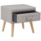 vidaXL Nachttische 2 Stk. Grau 40 x 35 x 40 cm Stoff vidaXL Nachttische 2 Stk. Grau 40 x 35 x 40 cm Stoff