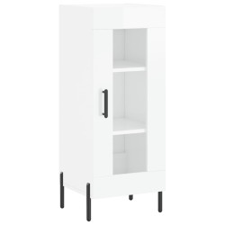 vidaXL Sideboard Hochglanz-Weiß 34,5x34x90 cm Holzwerkstoff