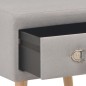 vidaXL Nachttische 2 Stk. Grau 40 x 35 x 40 cm Stoff vidaXL Nachttische 2 Stk. Grau 40 x 35 x 40 cm Stoff