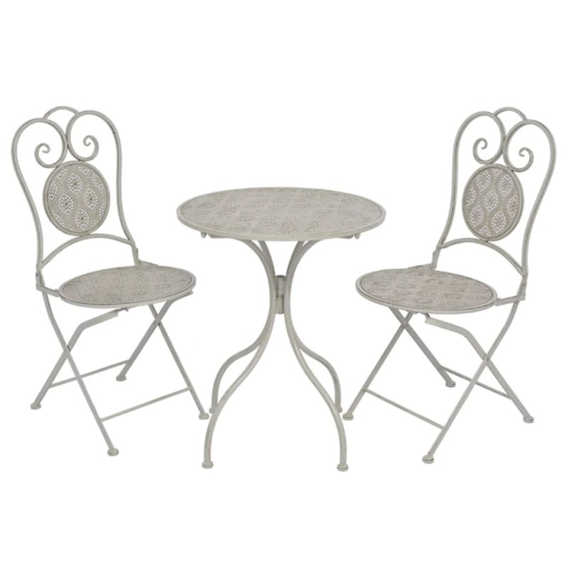 vidaXL 3-tlg. Bistro-Set Stahl Grau vidaXL 3-tlg. Bistro-Set Stahl Grau