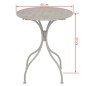 vidaXL 3-tlg. Bistro-Set Stahl Grau vidaXL 3-tlg. Bistro-Set Stahl Grau