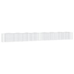 vidaXL Gabionen-Hochbeet mit Hochbogen 800x50x100 cm Verzinktes Eisen