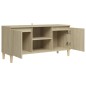 vidaXL TV-Schrank mit Massivholz-Beinen Sonoma-Eiche 103,5x35x50 cm vidaXL TV-Schrank mit Massivholz-Beinen Sonoma-Eiche 103,5x35x50 cm