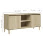 vidaXL TV-Schrank mit Massivholz-Beinen Sonoma-Eiche 103,5x35x50 cm vidaXL TV-Schrank mit Massivholz-Beinen Sonoma-Eiche 103,5x35x50 cm