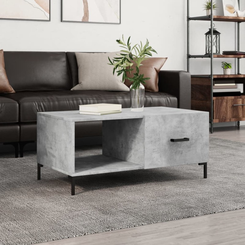 vidaXL Couchtisch Betongrau 90x50x40 cm Holzwerkstoff vidaXL Couchtisch Betongrau 90x50x40 cm Holzwerkstoff