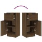 vidaXL Sideboards 2 Stk. Braun Eichen-Optik 30x30x70 cm Holzwerkstoff vidaXL Sideboards 2 Stk. Braun Eichen-Optik 30x30x70 cm Holzwerkstoff