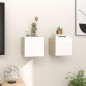 vidaXL TV-Wandschränke 2 Stk. Weiß Sonoma-Eiche 30,5x30x30 cm vidaXL TV-Wandschränke 2 Stk. Weiß Sonoma-Eiche 30,5x30x30 cm