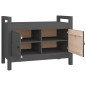 vidaXL Flurbank Grau 80x40x60 cm Massivholz Kiefer vidaXL Flurbank Grau 80x40x60 cm Massivholz Kiefer
