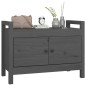 vidaXL Flurbank Grau 80x40x60 cm Massivholz Kiefer vidaXL Flurbank Grau 80x40x60 cm Massivholz Kiefer