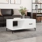 vidaXL Couchtisch Hochglanz-Weiß 90x50x40 cm Holzwerkstoff vidaXL Couchtisch Hochglanz-Weiß 90x50x40 cm Holzwerkstoff
