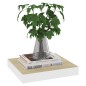 vidaXL Schweberegale 4 Stk. Eichen-Optik und Weiß 23x23,5x3,8 cm MDF vidaXL Schweberegale 4 Stk. Eichen-Optik und Weiß 23x23,5x3,8 cm MDF
