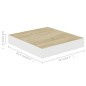 vidaXL Schweberegale 4 Stk. Eichen-Optik und Weiß 23x23,5x3,8 cm MDF vidaXL Schweberegale 4 Stk. Eichen-Optik und Weiß 23x23,5x3,8 cm MDF
