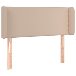 vidaXL Kopfteil mit Ohren Cappuccino-Braun 103x16x78/88 cm Kunstleder
