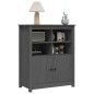 vidaXL Sideboard Grau 83x41,5x100 cm Massivholz Kiefer vidaXL Sideboard Grau 83x41,5x100 cm Massivholz Kiefer