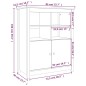 vidaXL Sideboard Grau 83x41,5x100 cm Massivholz Kiefer vidaXL Sideboard Grau 83x41,5x100 cm Massivholz Kiefer