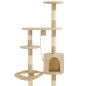 vidaXL Wandkratzbaum mit Sisal-Kratzsäulen 194 cm Beige vidaXL Wandkratzbaum mit Sisal-Kratzsäulen 194 cm Beige