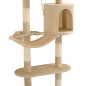 vidaXL Wandkratzbaum mit Sisal-Kratzsäulen 194 cm Beige vidaXL Wandkratzbaum mit Sisal-Kratzsäulen 194 cm Beige