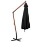 vidaXL Ampelschirm mit Mast Schwarz 3,5x2,9 m Massivholz Tanne vidaXL Ampelschirm mit Mast Schwarz 3,5x2,9 m Massivholz Tanne