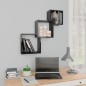 vidaXL Cube Wandregale Hochglanz-Schwarz 68x15x68 cm Holzwerkstoff vidaXL Cube Wandregale Hochglanz-Schwarz 68x15x68 cm Holzwerkstoff