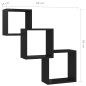 vidaXL Cube Wandregale Hochglanz-Schwarz 68x15x68 cm Holzwerkstoff vidaXL Cube Wandregale Hochglanz-Schwarz 68x15x68 cm Holzwerkstoff