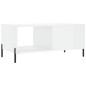 vidaXL Couchtisch Hochglanz-Weiß 90x50x40 cm Holzwerkstoff vidaXL Couchtisch Hochglanz-Weiß 90x50x40 cm Holzwerkstoff