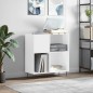 vidaXL Plattenschrank Hochglanz-Weiß 84,5x38x89 cm Holzwerkstoff vidaXL Plattenschrank Hochglanz-Weiß 84,5x38x89 cm Holzwerkstoff