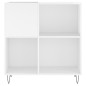 vidaXL Plattenschrank Hochglanz-Weiß 84,5x38x89 cm Holzwerkstoff vidaXL Plattenschrank Hochglanz-Weiß 84,5x38x89 cm Holzwerkstoff