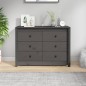 vidaXL Beistellschrank Grau 100x40x72 cm Massivholz Kiefer vidaXL Beistellschrank Grau 100x40x72 cm Massivholz Kiefer