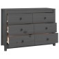 vidaXL Beistellschrank Grau 100x40x72 cm Massivholz Kiefer vidaXL Beistellschrank Grau 100x40x72 cm Massivholz Kiefer