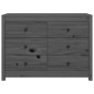 vidaXL Beistellschrank Grau 100x40x72 cm Massivholz Kiefer vidaXL Beistellschrank Grau 100x40x72 cm Massivholz Kiefer