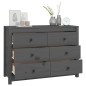 vidaXL Beistellschrank Grau 100x40x72 cm Massivholz Kiefer vidaXL Beistellschrank Grau 100x40x72 cm Massivholz Kiefer
