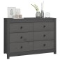 vidaXL Beistellschrank Grau 100x40x72 cm Massivholz Kiefer vidaXL Beistellschrank Grau 100x40x72 cm Massivholz Kiefer