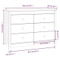 vidaXL Beistellschrank Grau 100x40x72 cm Massivholz Kiefer vidaXL Beistellschrank Grau 100x40x72 cm Massivholz Kiefer