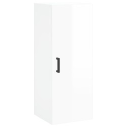 vidaXL Wandschrank Hochglanz-Weiß 34,5x34x90 cm