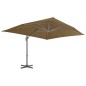 Sonnenschirm mit Schirmständer Taupe Sonnenschirm mit Schirmständer Taupe