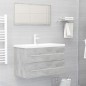 vidaXL Waschbeckenunterschrank Betongrau 80x38,5x48 cm Holzwerkstoff vidaXL Waschbeckenunterschrank Betongrau 80x38,5x48 cm Holzwerkstoff