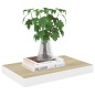 vidaXL Schweberegale 2 Stk. Eichen-Optik und Weiß 50x23x3,8 cm MDF vidaXL Schweberegale 2 Stk. Eichen-Optik und Weiß 50x23x3,8 cm MDF