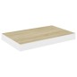 vidaXL Schweberegale 2 Stk. Eichen-Optik und Weiß 50x23x3,8 cm MDF vidaXL Schweberegale 2 Stk. Eichen-Optik und Weiß 50x23x3,8 cm MDF