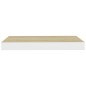 vidaXL Schweberegale 2 Stk. Eichen-Optik und Weiß 50x23x3,8 cm MDF vidaXL Schweberegale 2 Stk. Eichen-Optik und Weiß 50x23x3,8 cm MDF