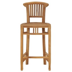 vidaXL Barhocker Teak Massivholz 