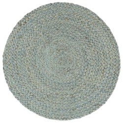 vidaXL Tischsets 6 Stk. Uni Olivgrün 38 cm Rund Jute