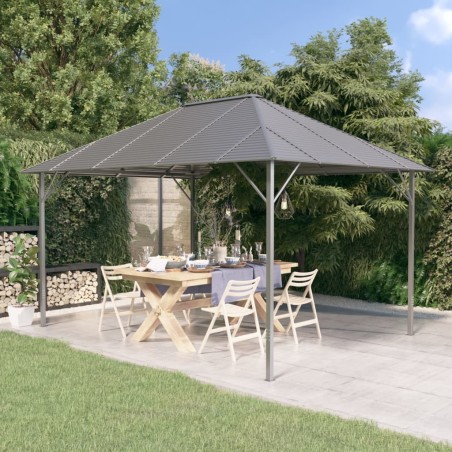 vidaXL Pavillon mit Dach 4x3 m Anthrazit