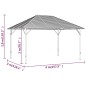 vidaXL Pavillon mit Dach 4x3 m Anthrazit vidaXL Pavillon mit Dach 4x3 m Anthrazit
