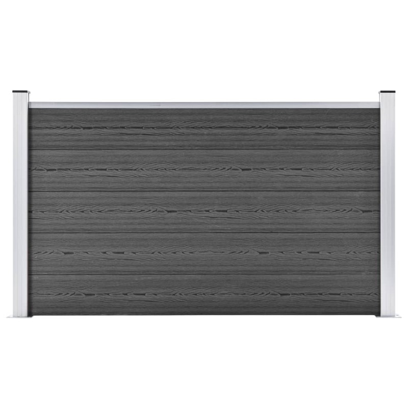 vidaXL Zaunelement WPC 180x105 cm Schwarz vidaXL Zaunelement WPC 180x105 cm Schwarz