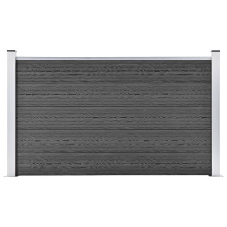 vidaXL Zaunelement WPC 180x105 cm Schwarz