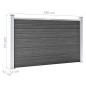 vidaXL Zaunelement WPC 180x105 cm Schwarz vidaXL Zaunelement WPC 180x105 cm Schwarz
