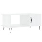 vidaXL Couchtisch Hochglanz-Weiß 90x50x40 cm Holzwerkstoff vidaXL Couchtisch Hochglanz-Weiß 90x50x40 cm Holzwerkstoff