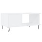 vidaXL Couchtisch Hochglanz-Weiß 90x50x40 cm Holzwerkstoff vidaXL Couchtisch Hochglanz-Weiß 90x50x40 cm Holzwerkstoff